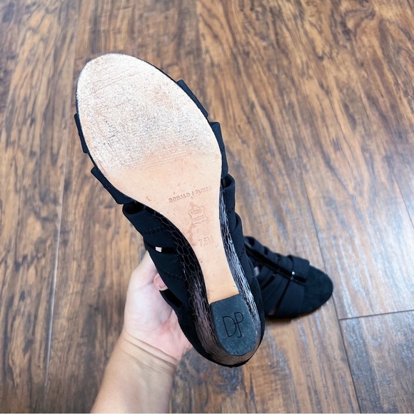 Donald J Pliner • Jada Stretch Wedge Sandal black cage gladiator heel - Picture 10 of 12